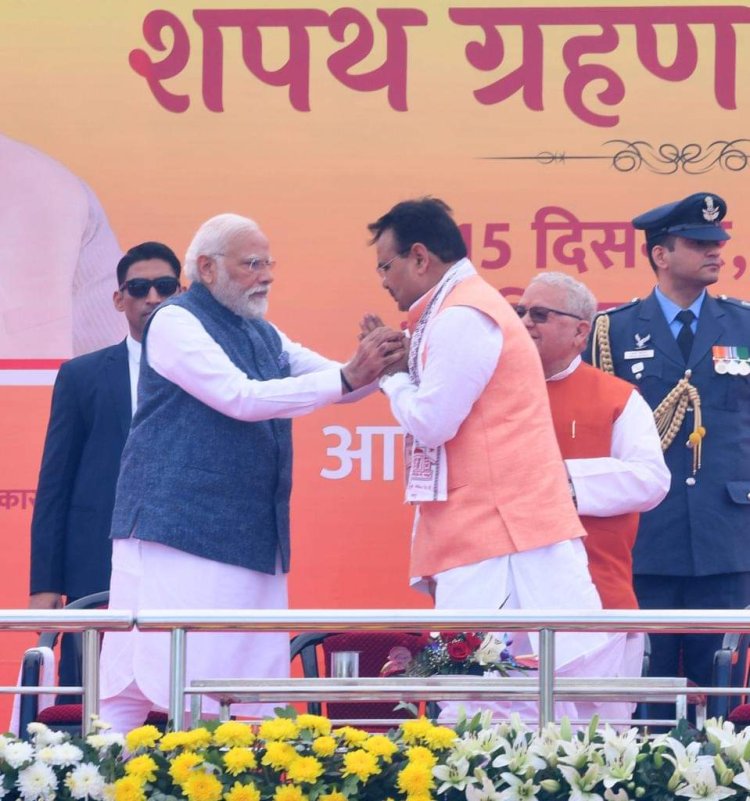 पीएम मोदी ने  भजन लाल शर्मा को राजस्थान के मुख्यमंत्री के रूप में शपथ लेने पर दी बधाई