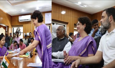 प्रियंका गांधी ने दाखिल किया वायनाड से नामांकन, सोनिया, खरगे, राहुल रहे मौजूद